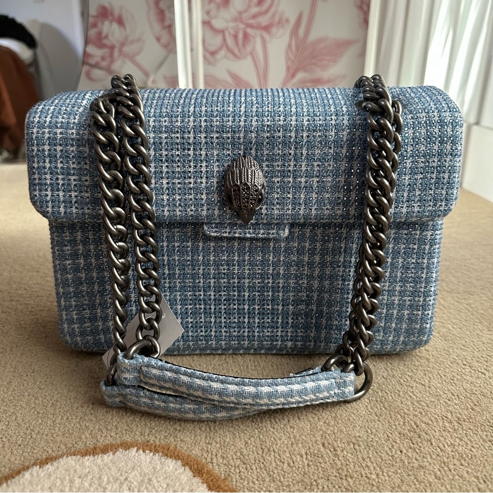 NWT Kirt Geiger Kensington Embellished Fabric Convertible Crossbody Bag